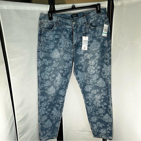 Blue Acid Wash Straight Leg Jeans - Picture 1 of 6